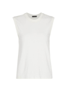Atm Anthony Thomas Melillo Women's Stretch Jersey Sleeveless Top In White