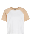 Atm Anthony Thomas Melillo Women's Classic Jersey Short-sleeve Raglan T-shirt In White/shiitake