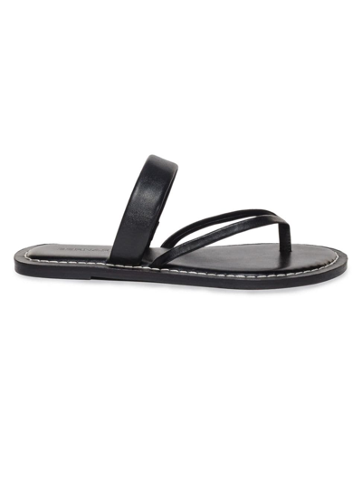 Bernardo Women's Leia Leather Thong Sandals In Black