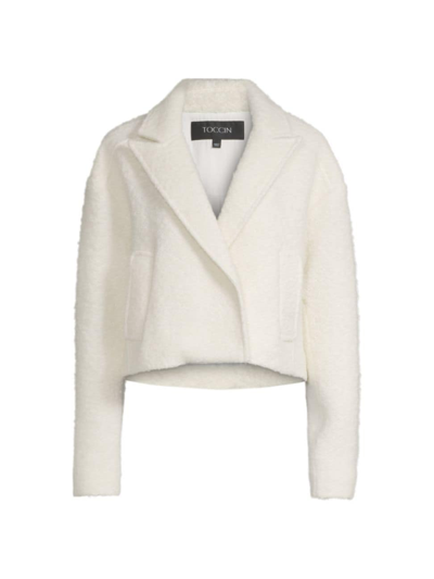 Toccin Women's Cora Wool-blend Boxy Jacket In Ivory