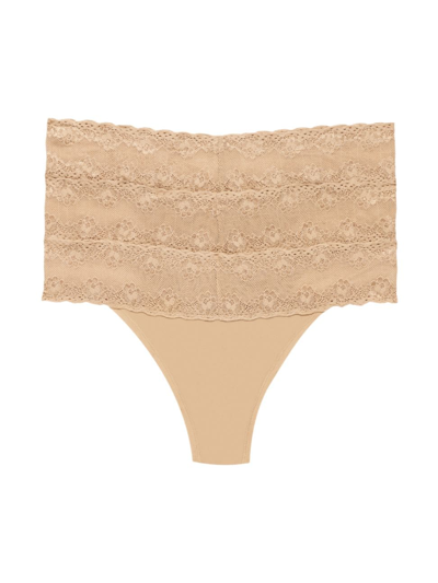 Natori Women's Bliss Perfection One Size Thong 3-pack Panty 750092mp In Cafe
