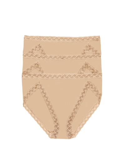 Natori Bliss 3-pack French Cut Briefs In Cafe