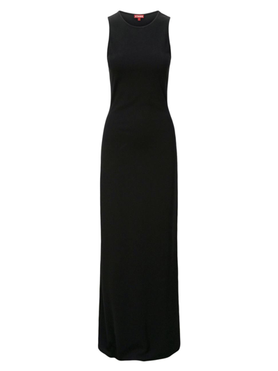 Staud Women's Bari Sleeveless Jersey Maxi Dress In Black