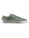 Stefano Ricci Men's Calfskin Leather Sneakers In Past Green