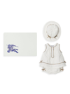 BURBERRY BABY'S CARIANNE TOP, SHORTS & HAT SET