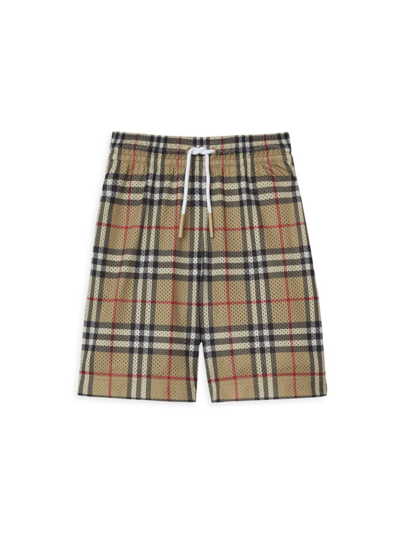 Burberry Baby's, Little Kid's & Kid's Malcolm Mesh Check Shorts In Archive Beige Check