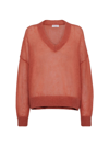 BRUNELLO CUCINELLI WOMEN'S MOHAIR AND WOOL SWEATER WITH MONILI