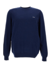 APC BLUE CREW NECK SWEATSHIRT IN COTTON MAN