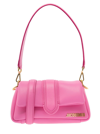 JACQUEMUS 'LE PETIT BAMBIMOU' PINK SHOULDER BAG WITH LOGO DETAIL IN PADDED LEATHER WOMAN