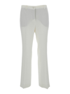 ALBERTO BIANI WHITE LOW WAIST FLARED TROUSERS IN TECHNICAL FABRIC WOMAN