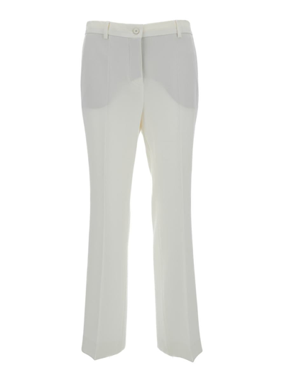 Alberto Biani Mini Flare Cady Pants In White