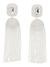 MAGDA BUTRYM SILVER-colourED EARRINGS WITH A CASCADE OF CRYSTALS IN BRASS WOMAN