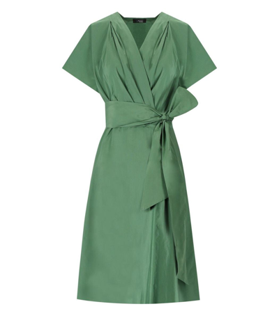 WEEKEND MAX MARA WEEKEND MAX MARA  GIAMBO GREEN MIDI DRESS