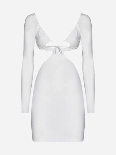 Amazuìn Azhar Cut-out Minidress In Off White