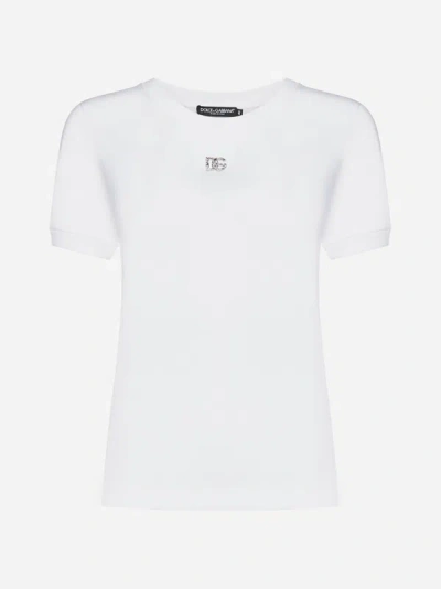 Dolce & Gabbana Dg White T-shirt In Optic White