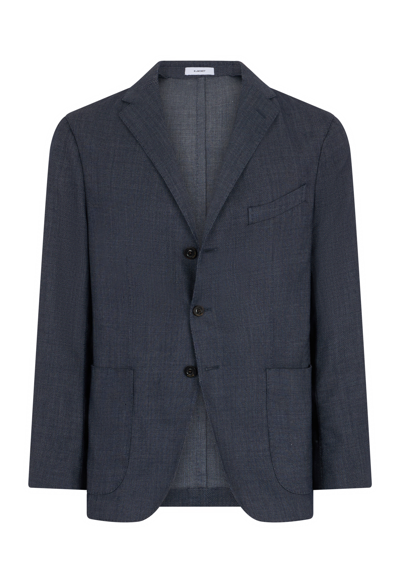 Boglioli Wool Hopsack K-jacket In Blue