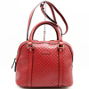 GUCCI GUCCI -- RED LEATHER TOTE BAG (PRE-OWNED)