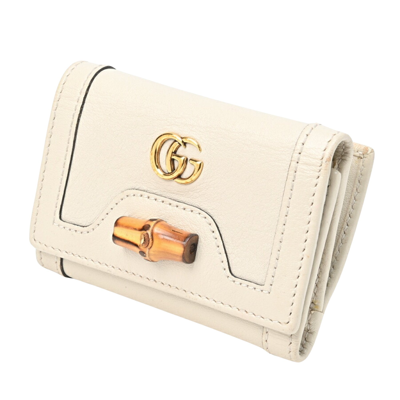 Gucci Bamboo White Leather Wallet  ()