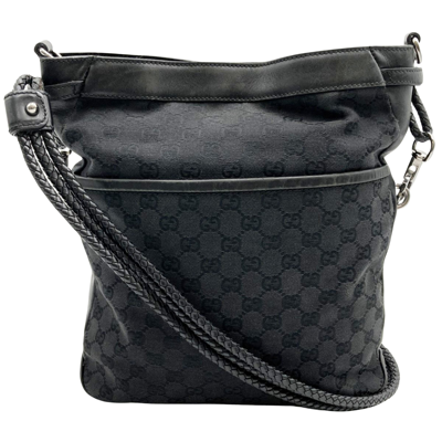 Gucci Black Canvas Shopper Bag ()