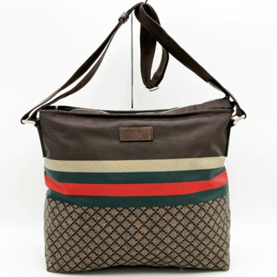 Gucci Diamante Brown Synthetic Shopper Bag ()