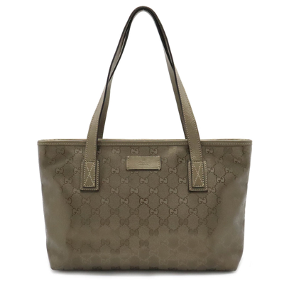 Gucci Gg Imprimé Khaki Canvas Tote Bag ()