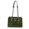 GUCCI GUCCI GG MARMONT GREEN LEATHER TOTE BAG (PRE-OWNED)