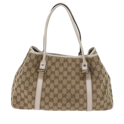 Gucci Gg Twins Beige Canvas Tote Bag ()