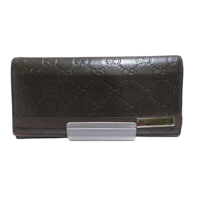 Gucci Micro Ssima Brown Leather Wallet  ()