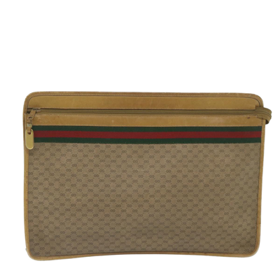 Gucci Micro Small Gg Canvas Beige Canvas Briefcase Bag ()