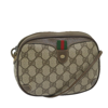 GUCCI GUCCI OPHIDIA BEIGE CANVAS SHOULDER BAG (PRE-OWNED)