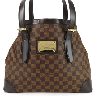Pre-owned Louis Vuitton Hampstead Brown Canvas Tote Bag ()