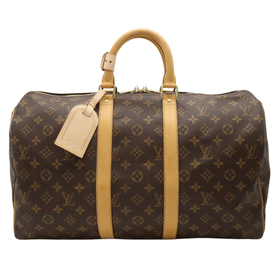 Pre-owned Louis Vuitton Keepall 45 Brown Canvas Travel Bag ()