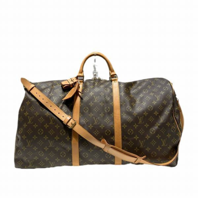 Pre-owned Louis Vuitton Keepall Bandoulière 60 Brown Canvas Travel Bag ()
