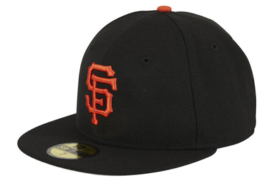 Pre-owned New Era Retro On-field San Francisco Giants Game 59fifty Fitted Hat Black/orange