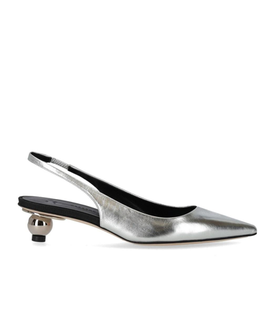 WEEKEND MAX MARA WEEKEND MAX MARA  GALLICO SILVER SLINGBACK PUMP