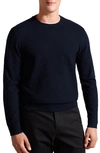 Ted Baker Loung Mens Long Sleeve T Knit Jumper In Navy