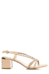 PINKO PINKO EMBELLISHED ANKLE STRAPPED SANDALS