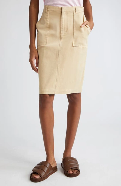 Atm Anthony Thomas Melillo Women's Washed Cotton Twill Pencil Skirt In Shiitake