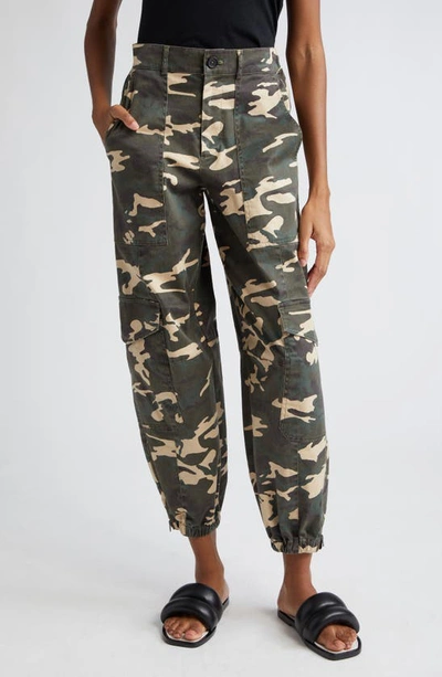 Atm Anthony Thomas Melillo Women's Camouflage Washed Cotton Twill Cargo Joggers In Classic Camo