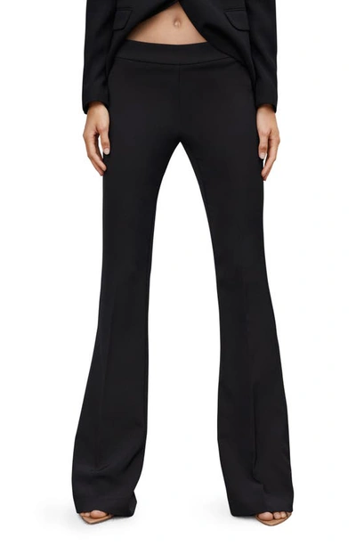 Mango Flare Suit Pants In Black