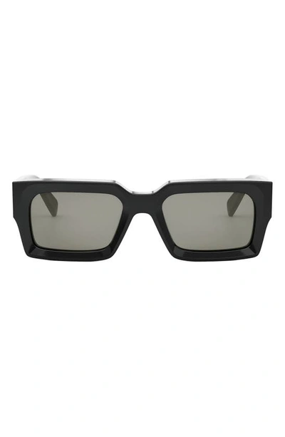 Celine Men's Bold 3 Dots 54mm Rectangular Sunglasses In Black/gray Solid