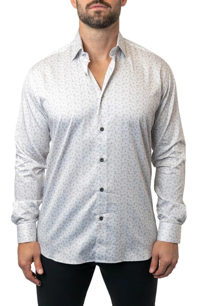 Maceoo Fibonacci Stretchprism White Performance Button-up Shirt