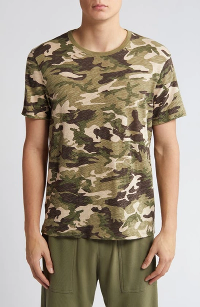 Atm Anthony Thomas Melillo Camo Slub Cotton T-shirt In Classic Camo