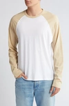 Atm Anthony Thomas Melillo Men's Cotton Long-sleeve Baseball T-shirt In White- Shiitake