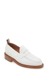 THOM BROWNE BROGUED LEATHER LOAFER