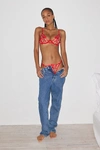BLUEBELLA MARIAN LIPS UNDERWIRE BRA IN RED, WOMEN'S AT URBAN OUTFITTERS