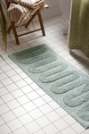 URBAN OUTFITTERS LOOPED SQUIGGLE RUNNER BATH MAT IN BLUE AT URBAN OUTFITTERS