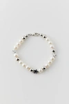 URBAN OUTFITTERS STAR & PEARL BRACELET IN PEARL, MEN'S AT URBAN OUTFITTERS