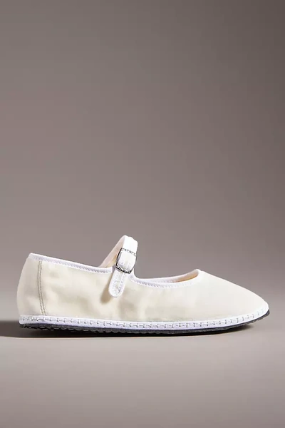 Vibi Venezia Mary Jane Flats In White