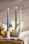 TERRAIN TWISTY TAPER CANDLES, SET OF 3 BLUE MULTI